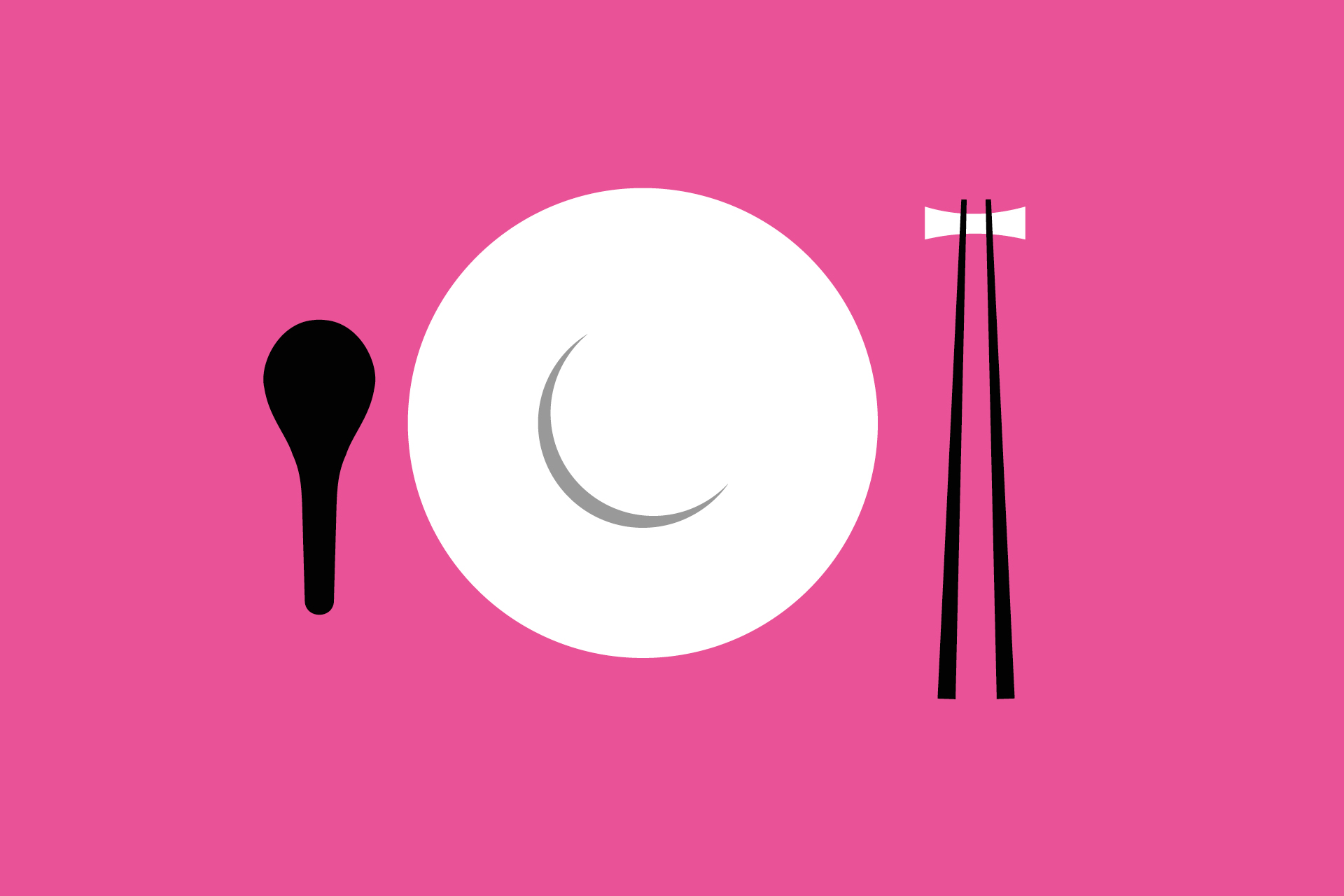 Laughing_Buddha_Thai_Kitchen_Portfolio_Web Laughing Buddha Illustration of plate and chop sticks